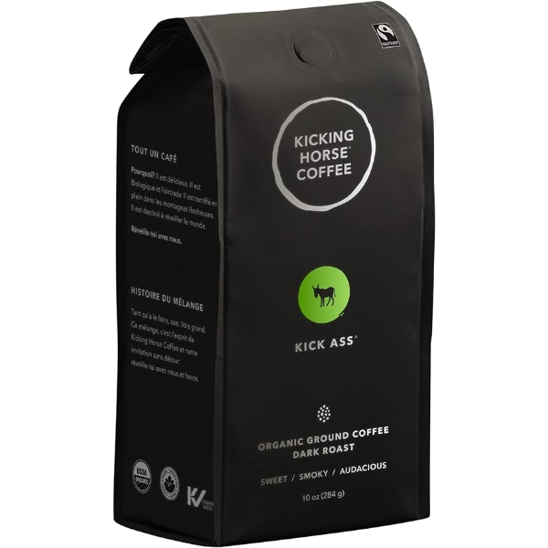 【黑五海淘】Kicking Horse Coffee 踢马咖啡 Kick Ass Dark Roast 深度烘焙研磨咖啡284克