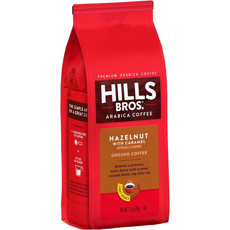 Hills Bros Coffee 希尔兄弟咖啡 榛子配焦糖研磨咖啡粉340g【黑五海淘】