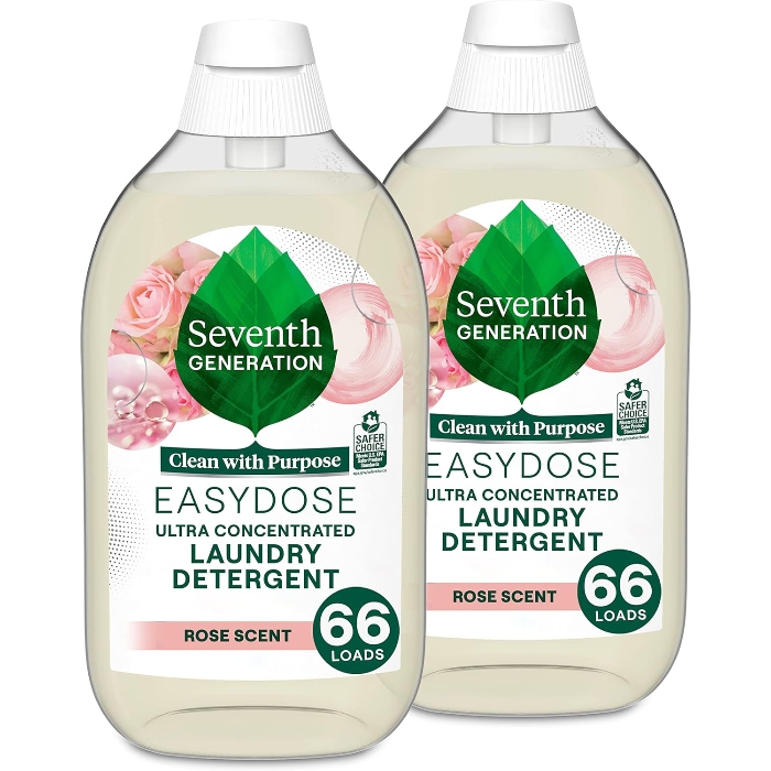 【海淘精选】Seventh Generation EasyDose Laundry Detergent 七世代超浓缩玫瑰洗衣液680ml*2瓶